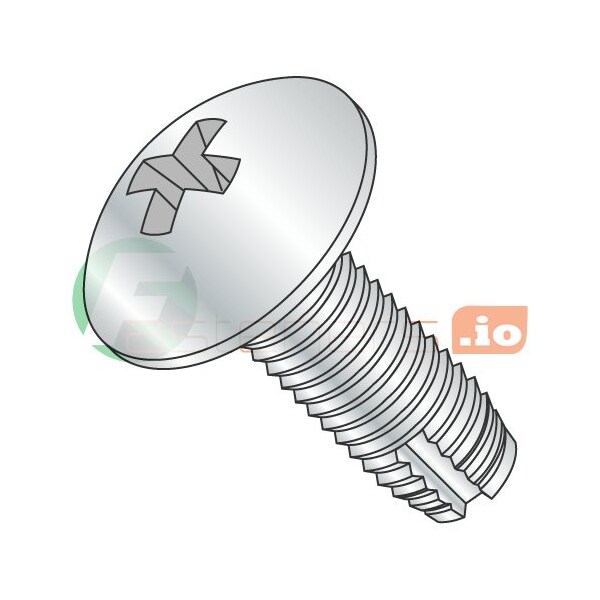 Newport Fasteners Thread Cutting Screw, #10-32 x 1/2 in, Zinc Plated Steel Truss Head Phillips Drive, 7000 PK 308836 - main
